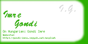 imre gondi business card